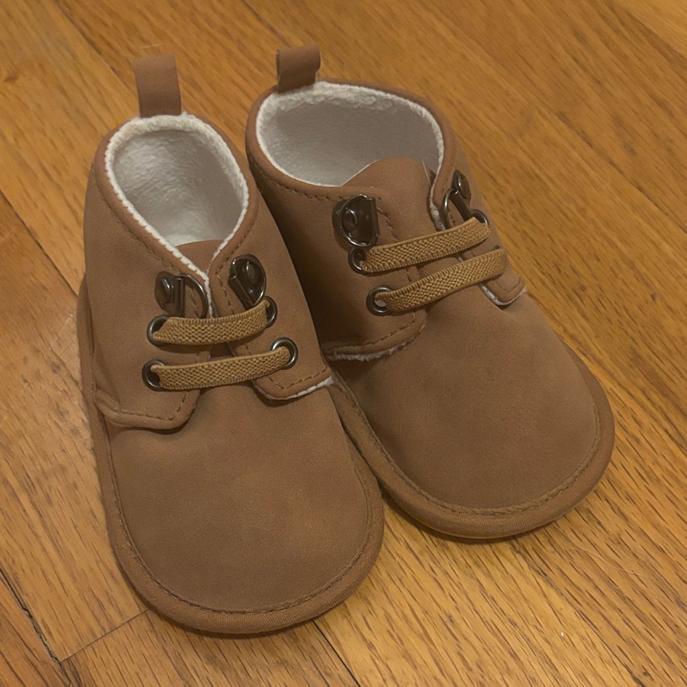 Cozy Tan Baby Walker Shoes